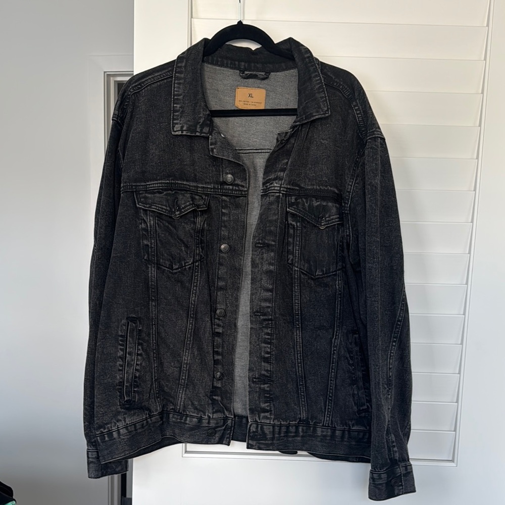 Black denim jacket
